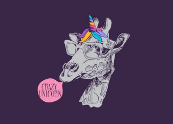 crazy-unicorn buy t shirt design for commercial use