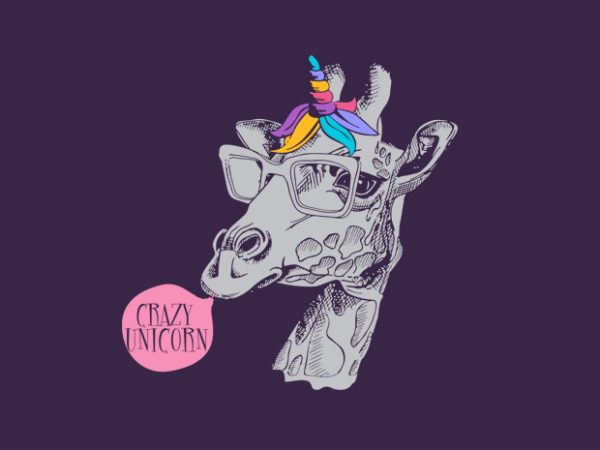 Crazy-unicorn buy t shirt design for commercial use Crazy-unicorn buy t shirt design for commercial use