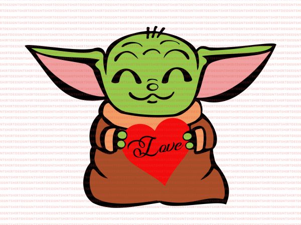 Valentine Card Design Baby Yoda Valentine