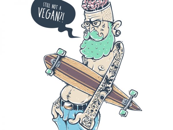 Vegan cartoon design