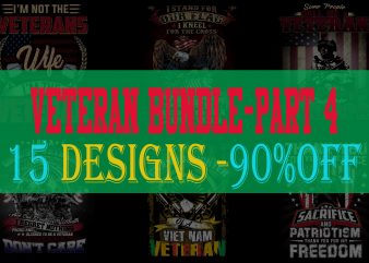 SPECIAL VETERAN BUNDLE PART 4- 16 EDITABLE DESIGNS – 90% OFF-PSD and PNG – LIMITED TIME ONLY!