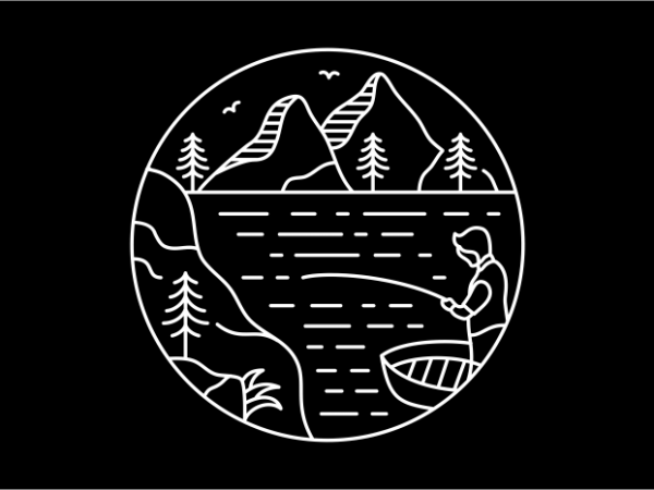 Wild fishing vector t shirt design for download Wild fishing vector t shirt design for download