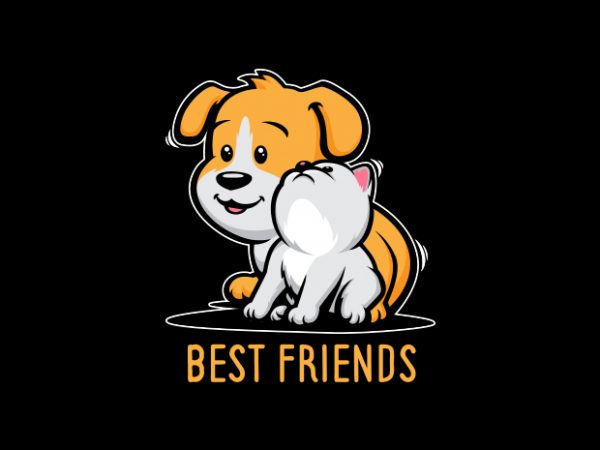 Best friends vector t-shirt design