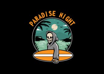 Paradise Night Vector t-shirt design