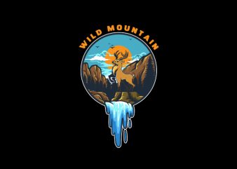 Wild Mountain Vector t-shirt design