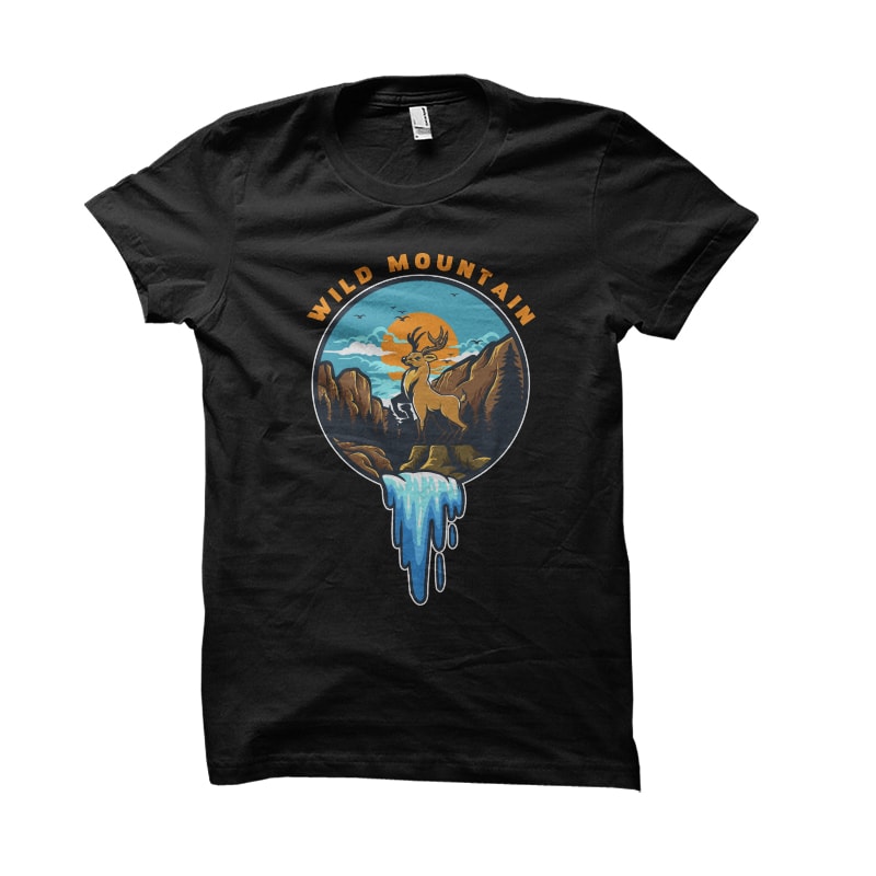 Wild Mountain Vector t-shirt design tshirt factory