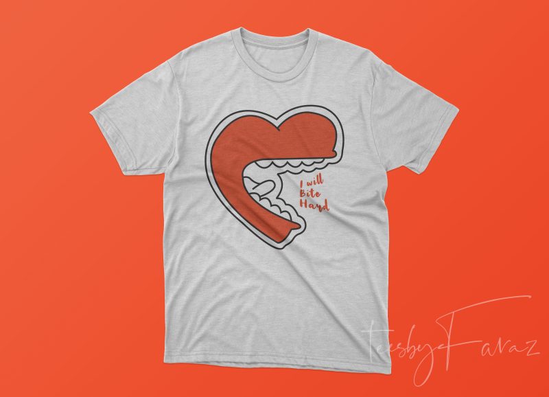 Bite hard T-shirt Design shirt design png