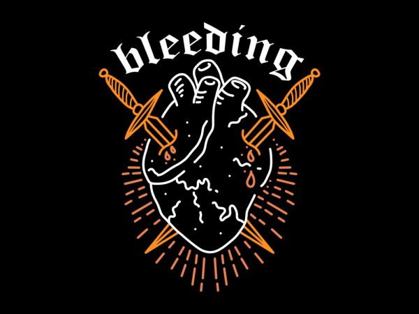 Bleeding tshirt design