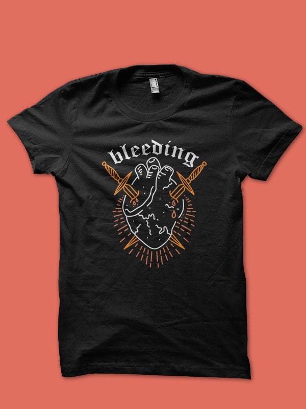 bleeding tshirt design vector t shirt design