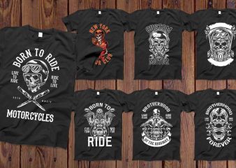 Bundle Skull Bikers vector designs 50%OFF