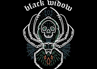 black widow tshirt design