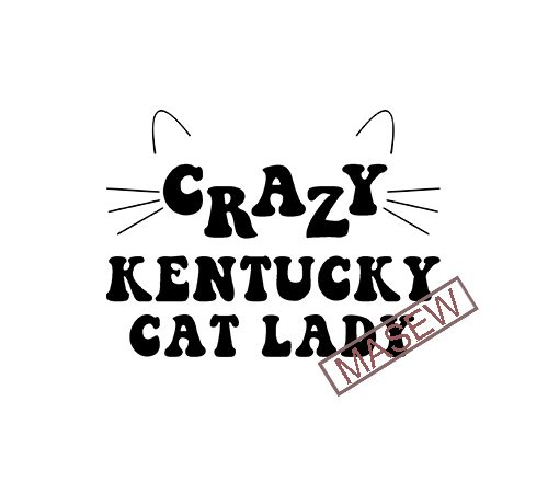 Crazy kentucky cat lazy, funny cat, pet svg, animals, cat lover svg, eps svg png dxf digital download buy t shirt design for commercial use