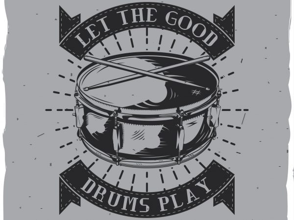 Drum t-shirt design