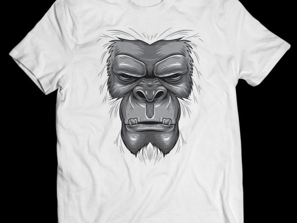 Gorilla Face – Vector T-shirt Design