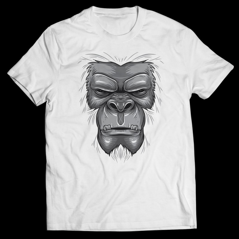 Gorilla Face – Vector T-shirt Design buy tshirt design