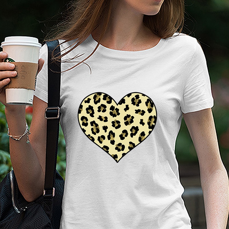 Valentine’s Day, Love, Heart, Leopard, Buffalo, Valentine EPS SVG PNG DXF digital download commercial use t shirt designs