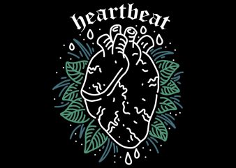 heartbeat t shirt design template