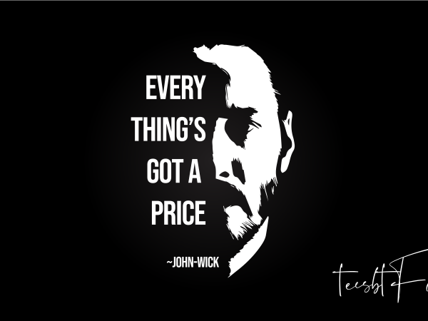 John wick inspired t shirt design commercial use t-shirt design