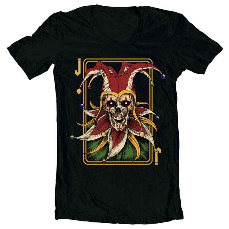 Joker Card vector t shirt design