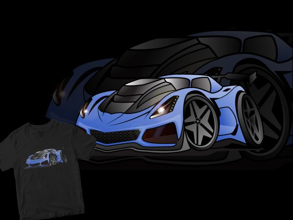 Lamborghini cartoon design for t shirt