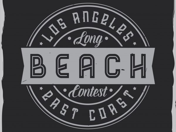 Beach label design