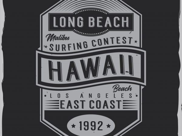 Hawaii label design