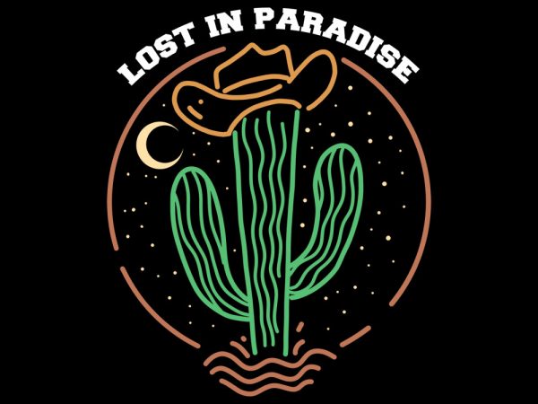 Lost in paradise tshirt deisgn ready made tshirt design