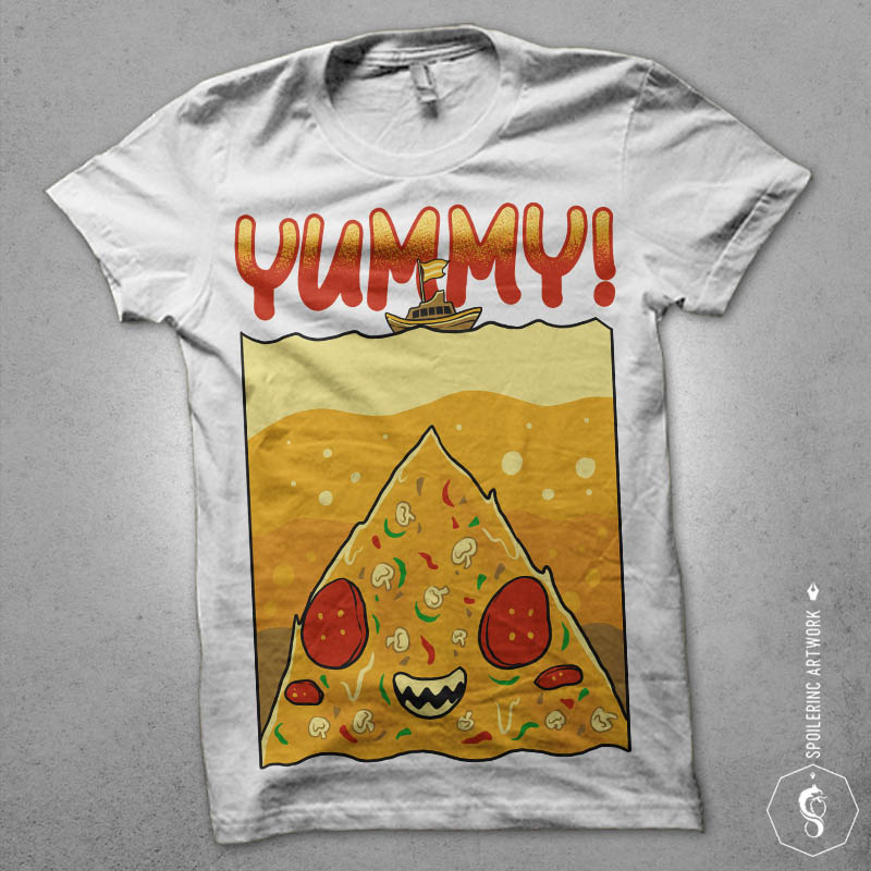 yummy monsta jaws parody grahic design t shirt designs for merch teespring and printful