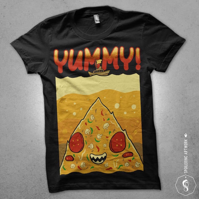 yummy monsta jaws parody grahic design t shirt designs for merch teespring and printful