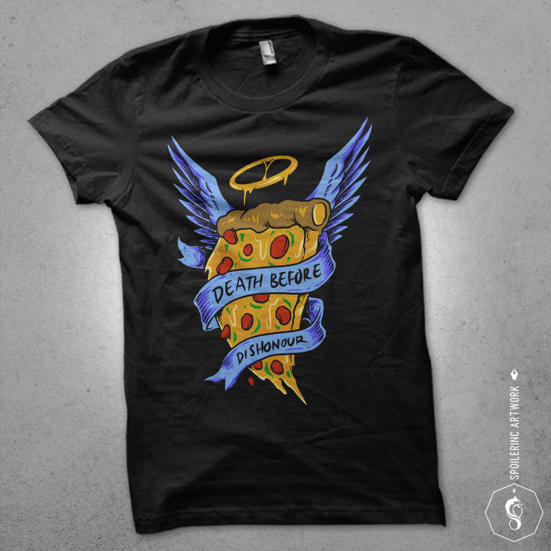 sweeties angel pizza cool graphic design tshirt-factory.com