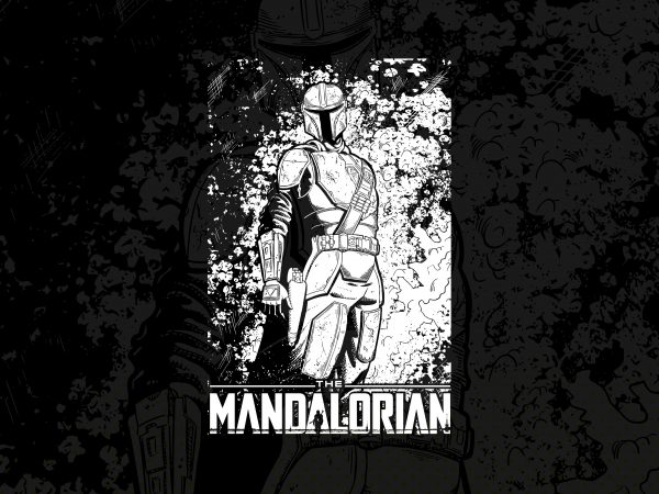The mandalorian baby yoda print ready vector t shirt design The mandalorian baby yoda print ready vector t shirt design