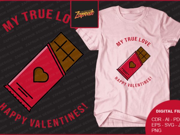 True love valentines commercial use t-shirt design