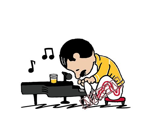 Freddie mercury svg, freddie mercury piano, music svg, eps png dxf digital download vector t-shirt design