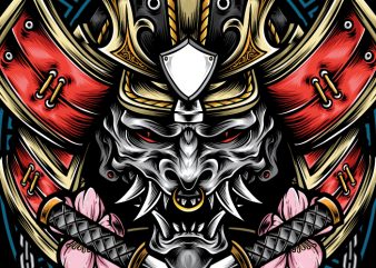 Oni samurai t-shirt design