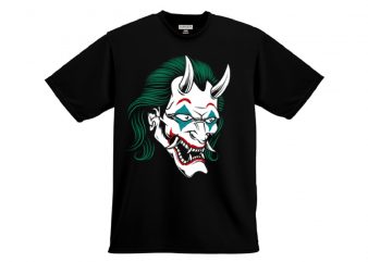 oni joker design vector for t shirt shirt design png