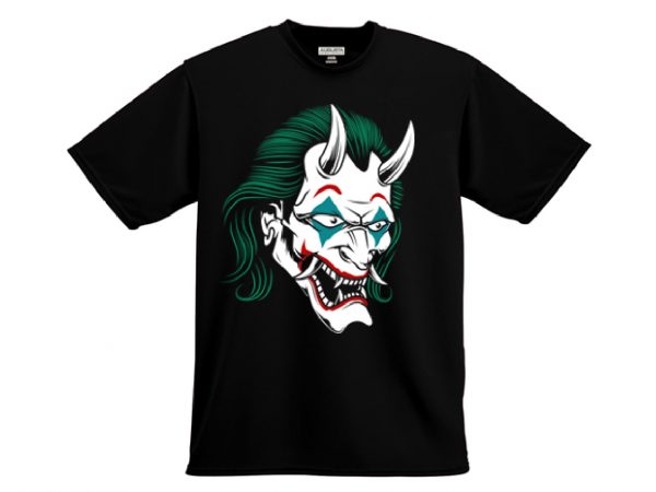 Oni joker design vector for t shirt shirt design png