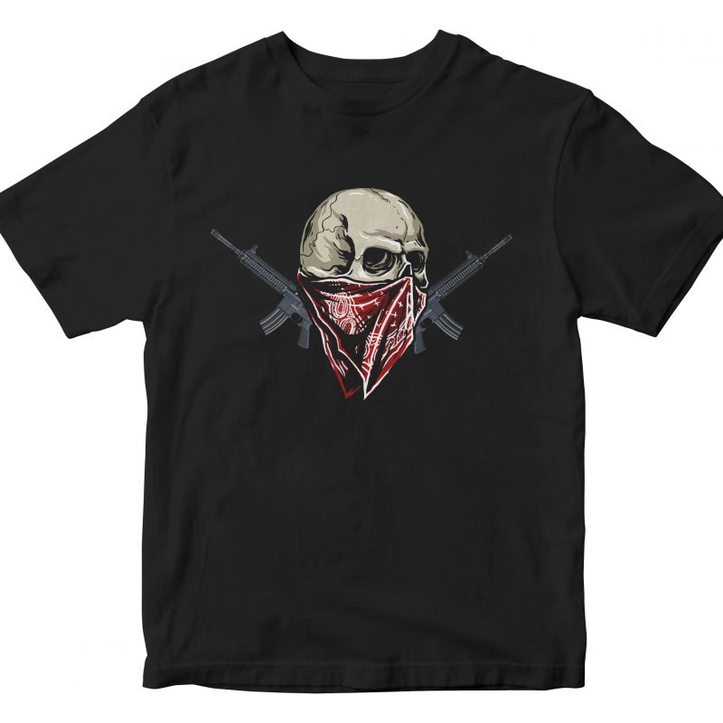 skull mask patriotic t-shirt designs for merch by amazon