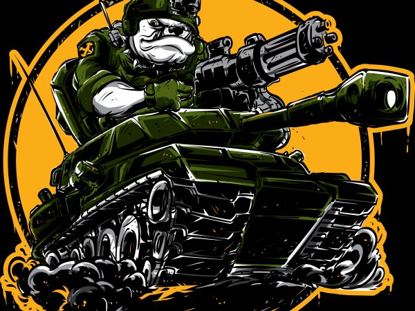 Bulldog patriotic tank vector t shirt design artwork