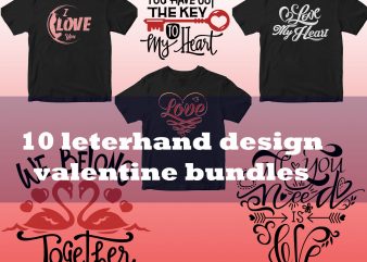 new 10 latterhand design valentin day bundles