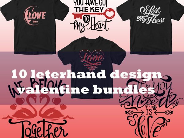 New 10 latterhand design valentin day bundles