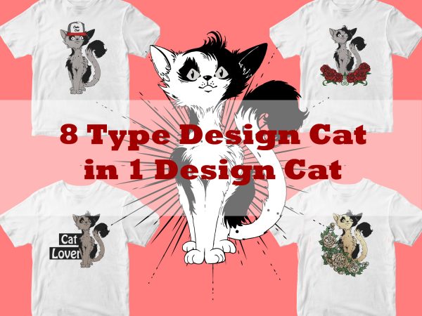 8 type design cat in 1design cat bundles