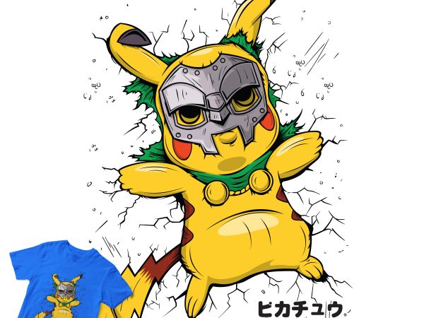 Painting Confront Loaded POKEMON PIKACHU MASK SKULL CARTOON DESIGN buy t shirt design for commercial  use - Buy t-shirt designs