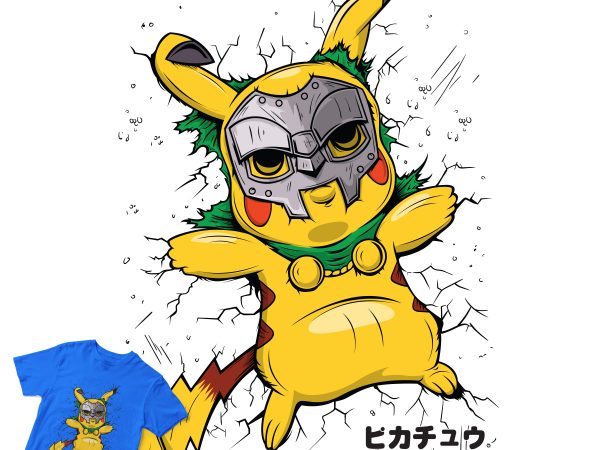 Pokemon pikachu mask skull cartoon design buy t shirt design for commercial use