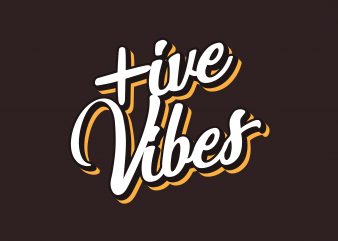 Positive Vibes Retro Style T Shirt Design