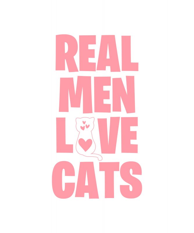 Real Men Love Cats t-shirt design png