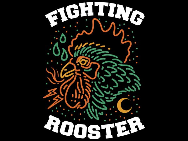 Rooster tshirt design