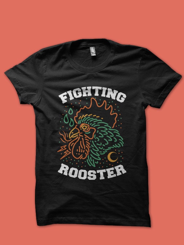 rooster tshirt design vector t shirt design