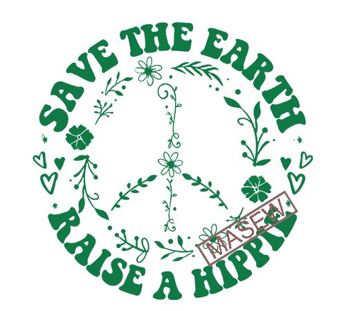 Save the earth raise a hippie, hippie, boho, hippie tree, eps dxf png svg digital download buy t shirt design artwork
