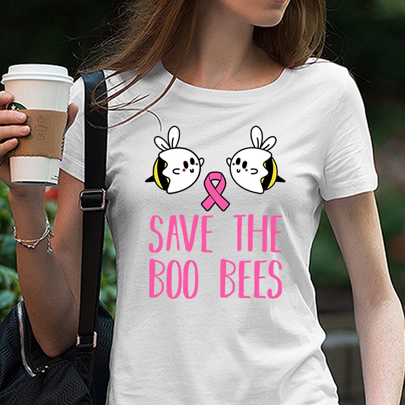 Save the boo-bees svg Cancer, bee svg, boo svg, EPS SVG PNG DXF digital download tshirt factory