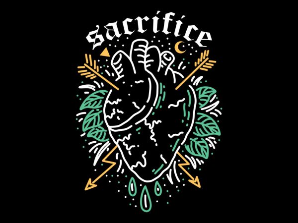 Sacrifice tshirt design